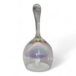 Handmade Iridescent Glass Bell By Loscany Vintage Made In Bulgaria